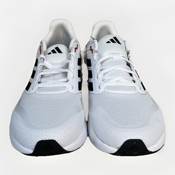 Adidas Runfalcon 5 Men\'s Sz 8 White Black Red Scarlet Jog Walk Shoes IE8818 New main image 7